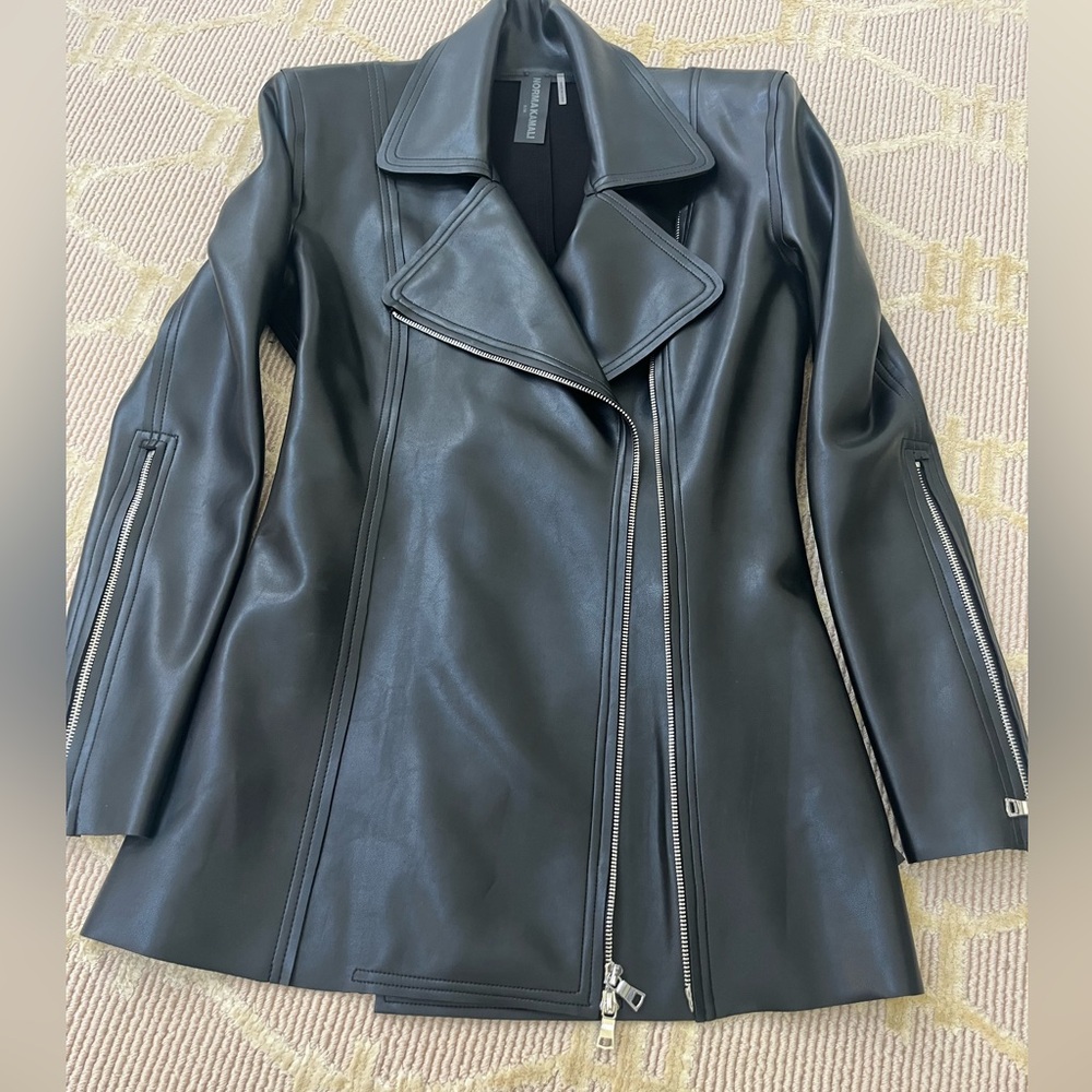 Norma Kamali new faux leather jacket small
